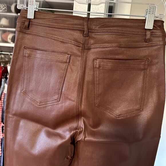 NWOT STELLA LUCE | Brown Faux Leather Skinny Jeans - Size M/L - Picture 5 of 5